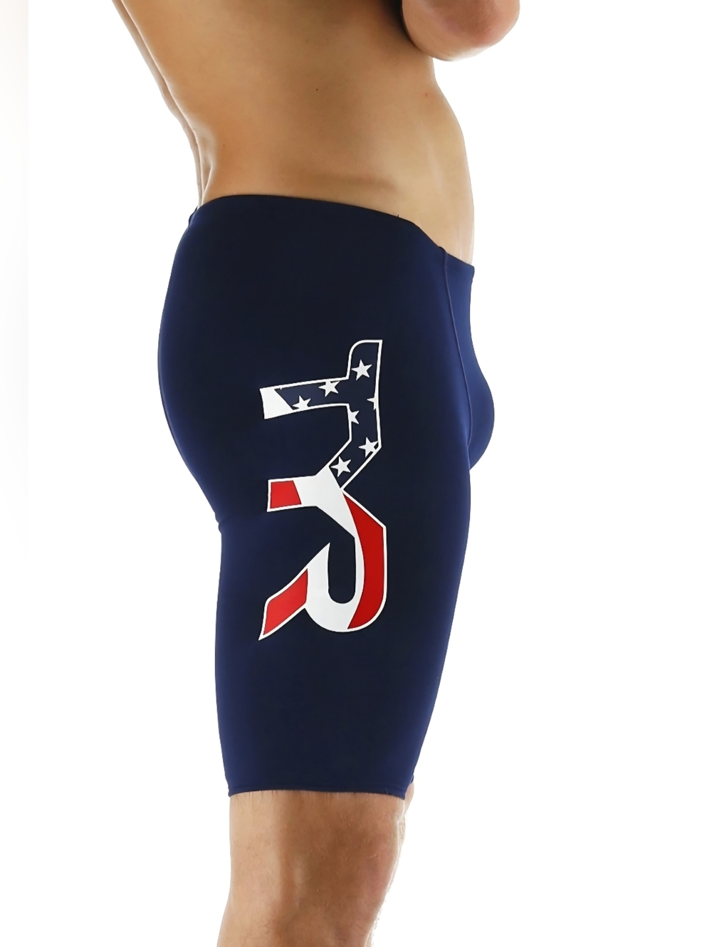 TYR Men's USA Large Logo Swim Jammer Size M (34)
